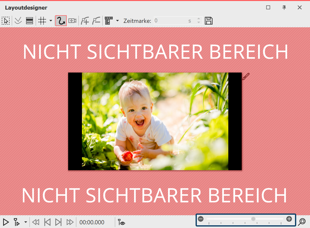 Vergrößerter nicht sichtbarer Bereich