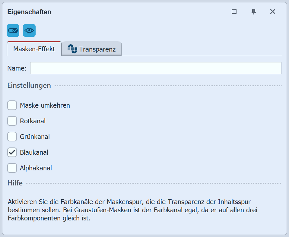 Einstellungen für Masken-Effekt