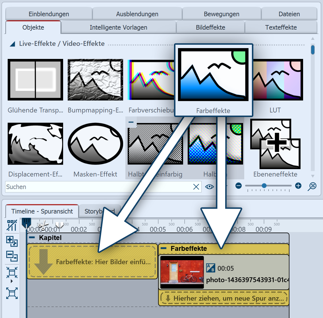 Farbeffekt einfügen