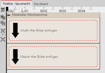 Effekt-Bereiche in der Timeline