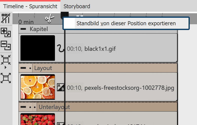 Standbild exportieren