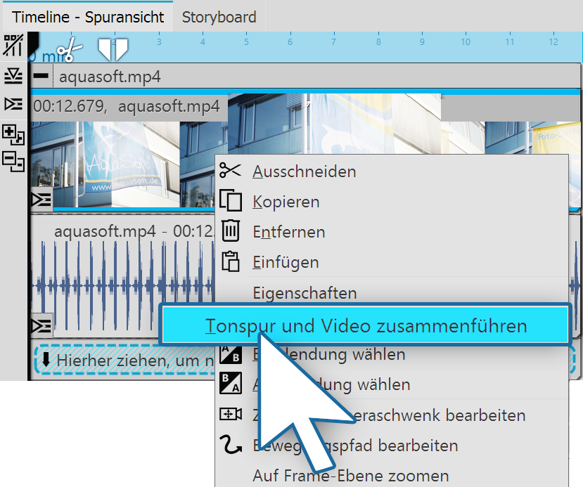 Ton und Video zusammenführen