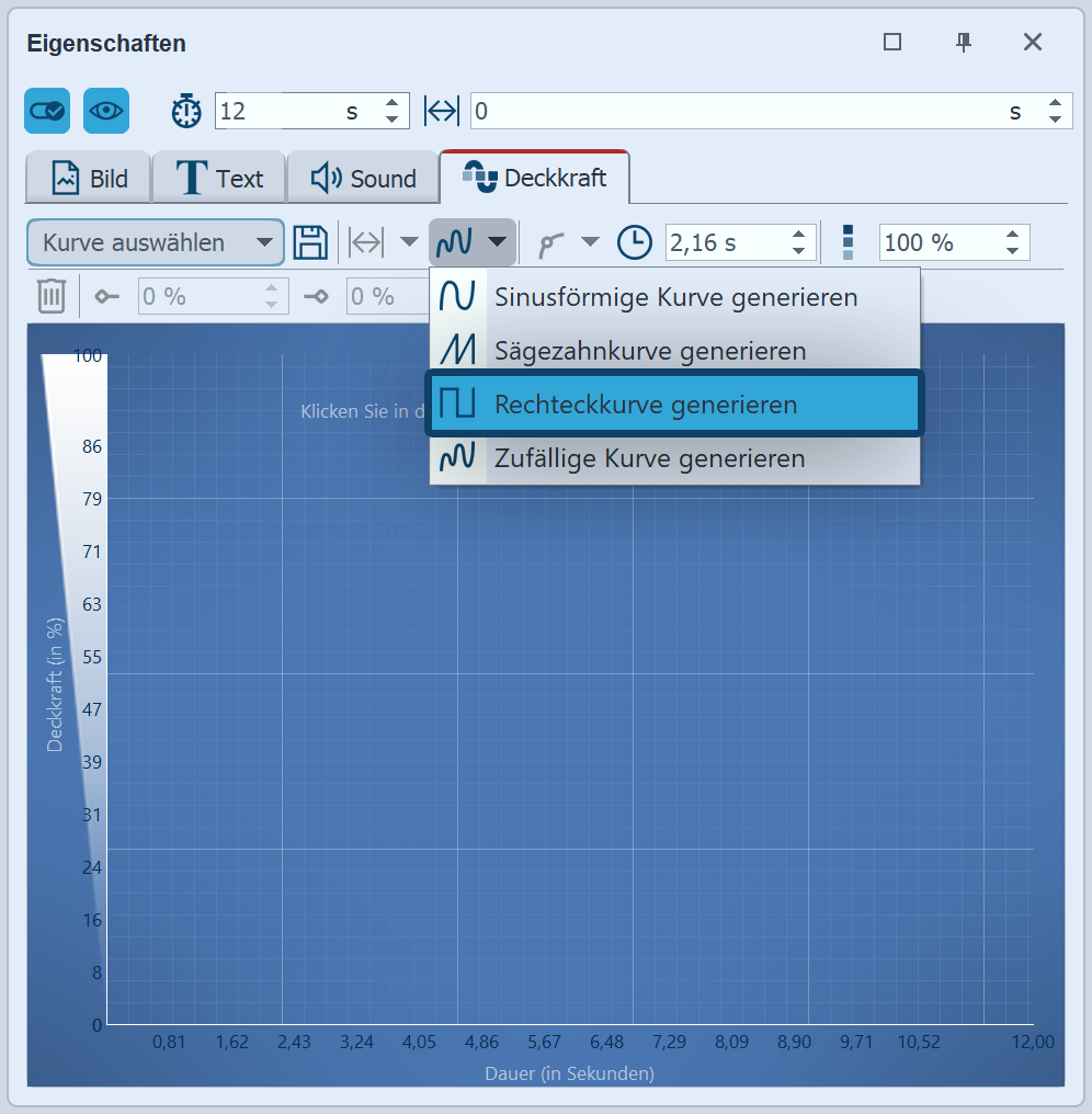 Rechteck-Kurve generieren