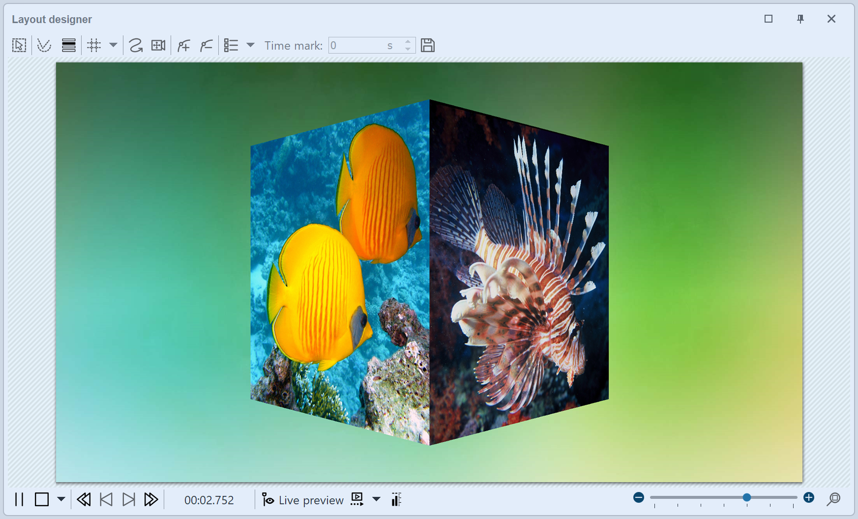 Simple cube in layout designer Simple cube in layout designer