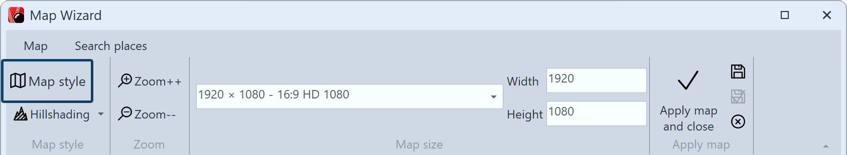 Customize map Customize map