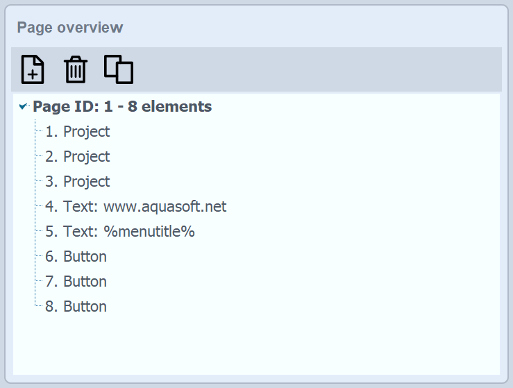 Page overview Page overview