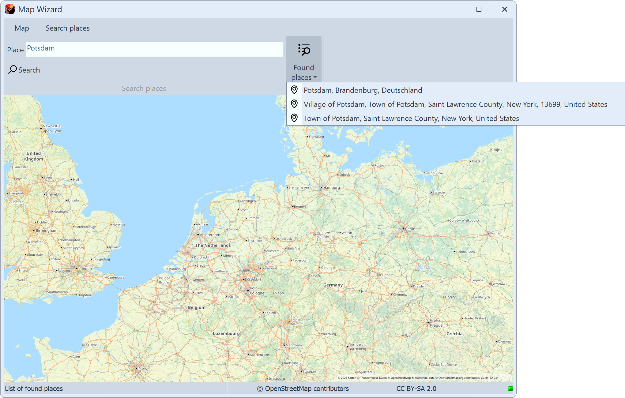 Search in Map Wizard Search in Map Wizard