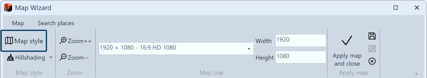 Customize map Customize map