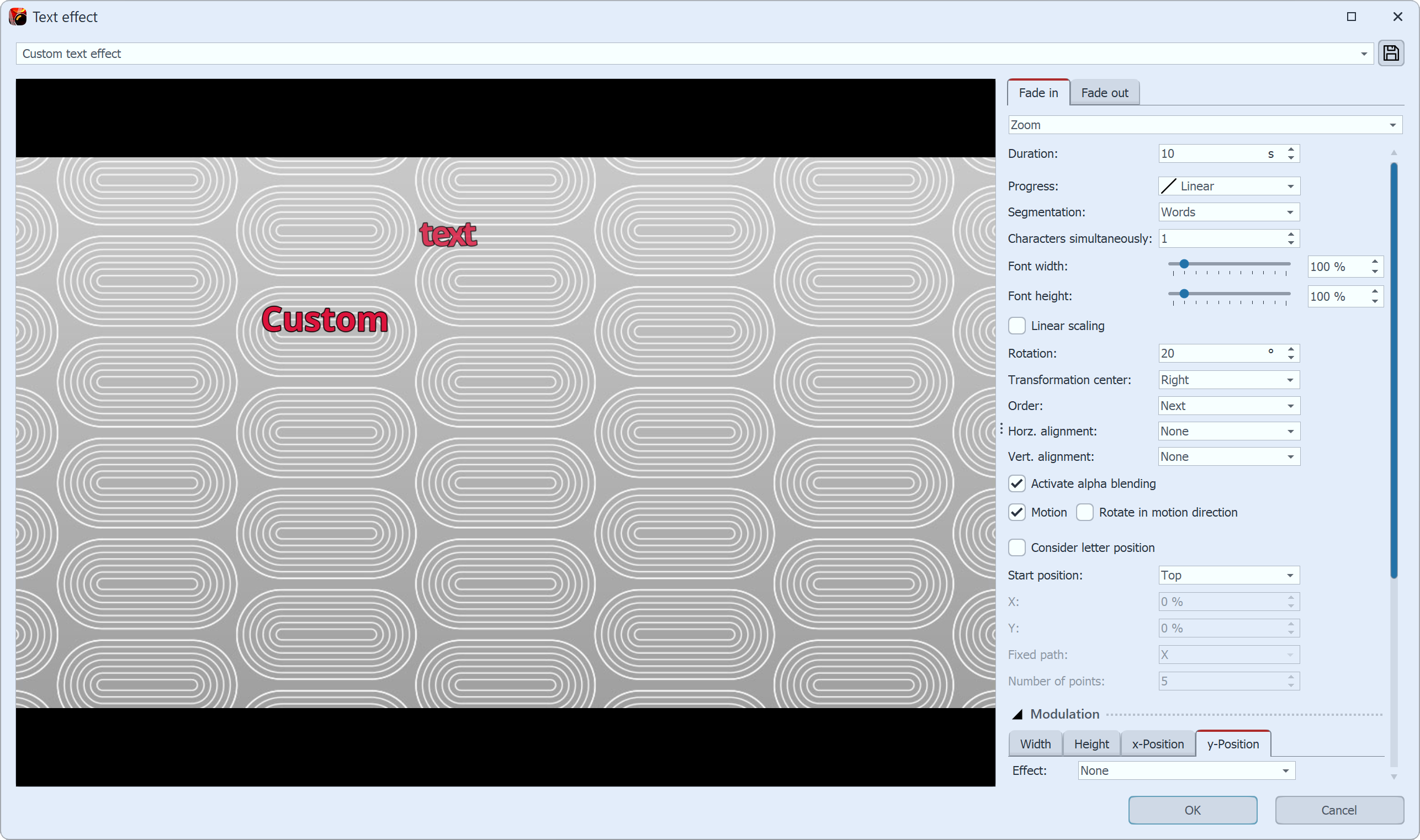 Create text effect Create text effect
