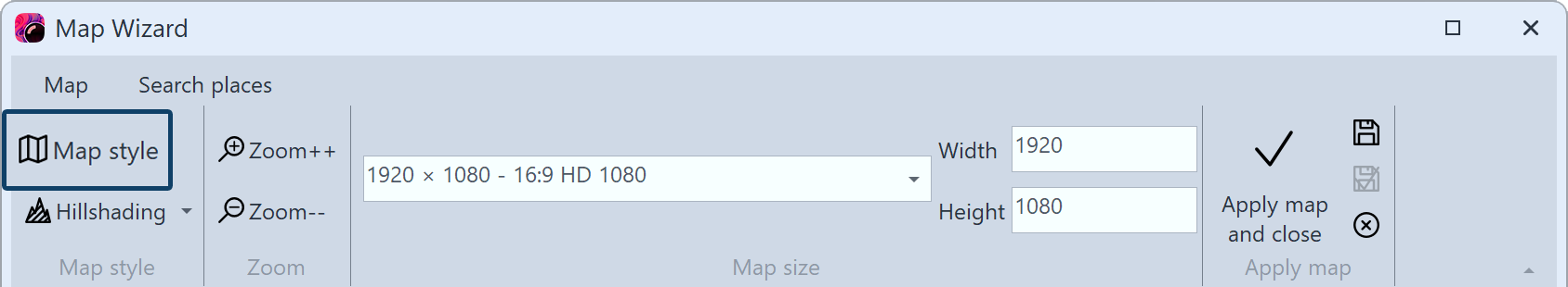Customize map Customize map