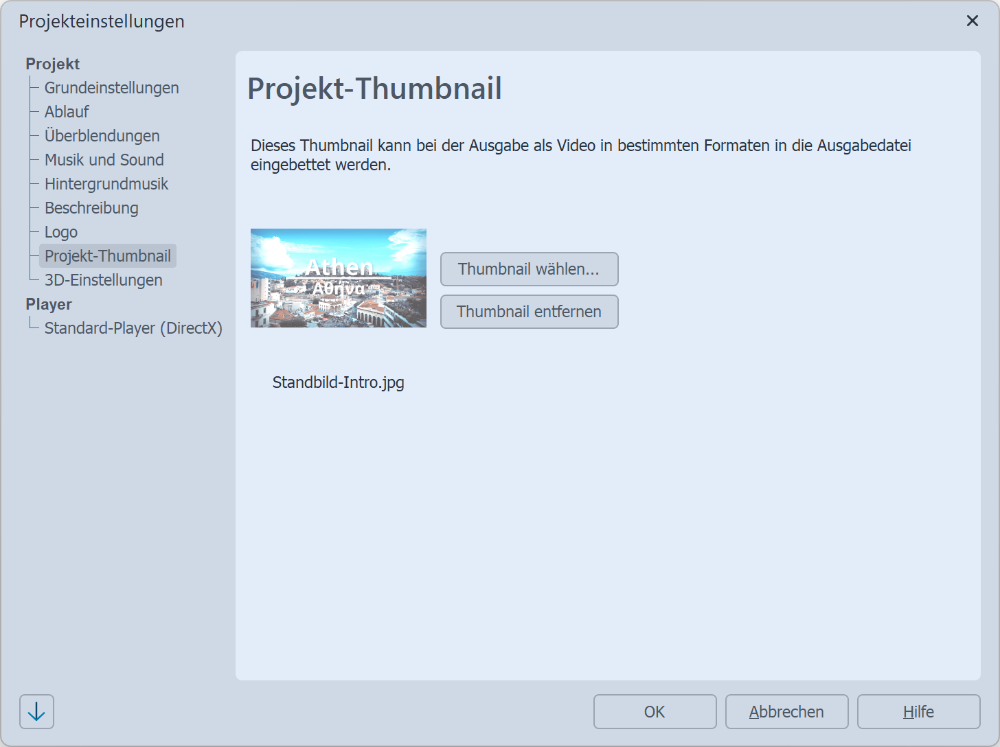 Thumbnail für Projekt/Video