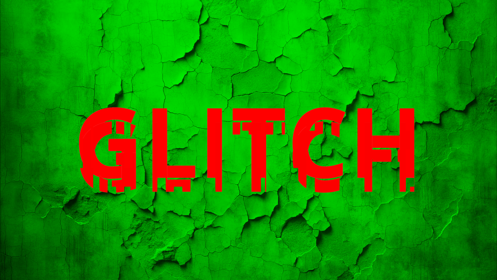 Objekte jeweils mit Glitch-Effekt