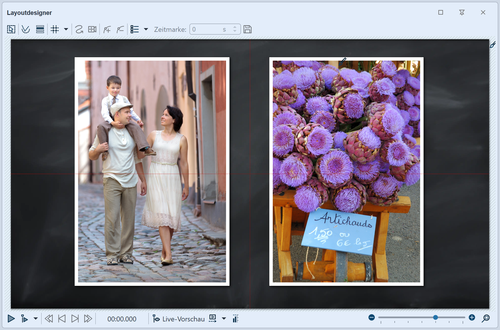 Bilder sind jetzt gleich groß, stehen nebeneinander 