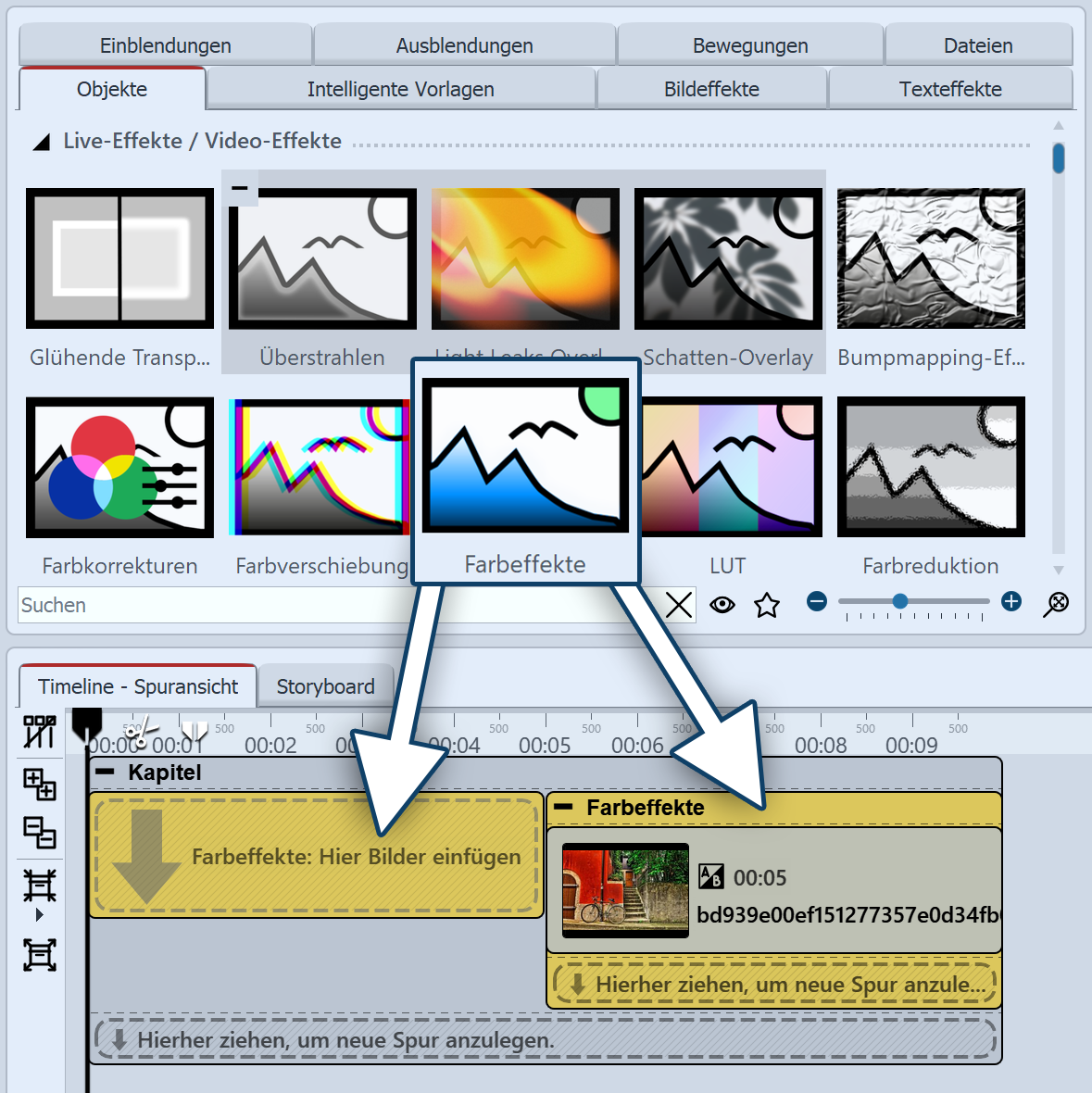 Farbeffekt einfügen