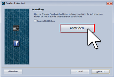 Bei Facebook anmelden