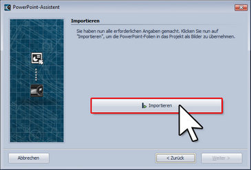 Folien als Bilder importieren