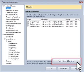Liste der Variablen aufrufen
