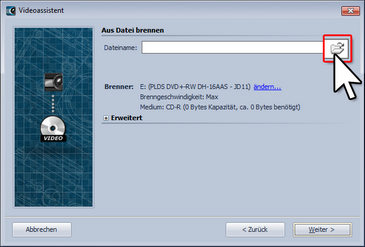 Videodatei auswählen