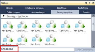 Ken Burns Effekte in der Toolbox