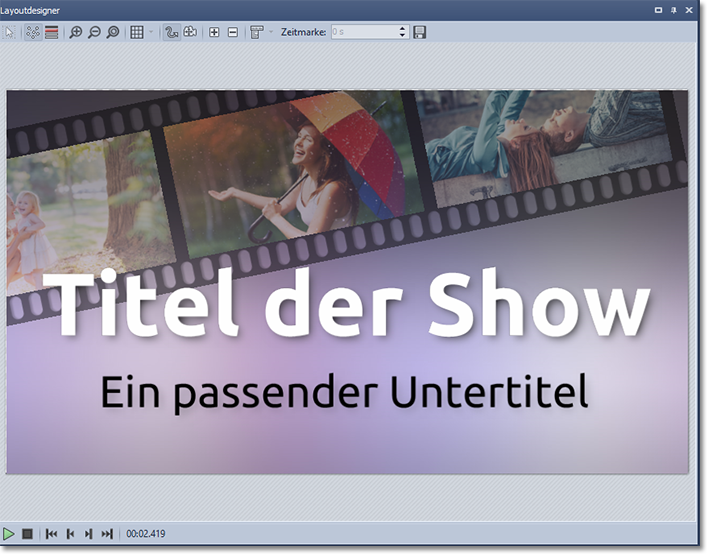 Filmstreifen als Animation für ein Intro Filmstreifen als Animation für ein Intro