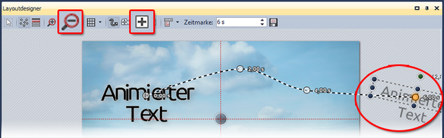 Text in den nicht sichtbaren Bereich ausfliegen lassen