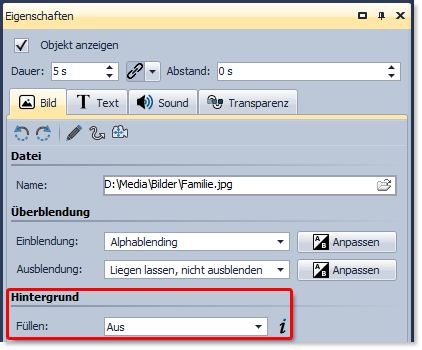 Hintergrund wird nicht gefüllt