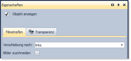 Einstellungen für Filmstreifen