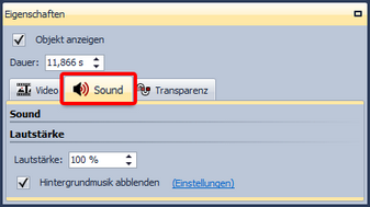 Sound des Videos