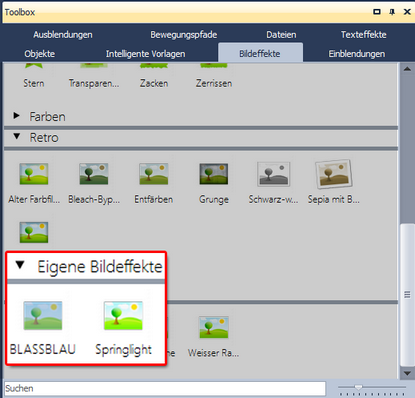 Bildeffekt in der Toolbox