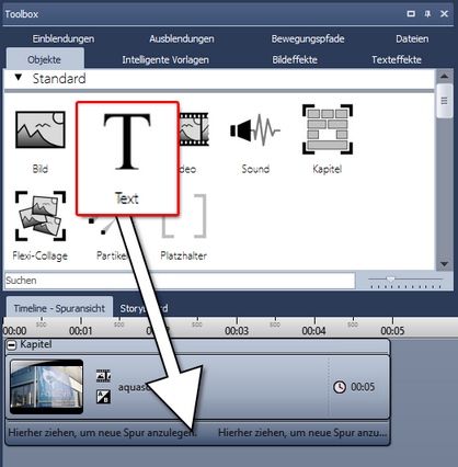 Text unter Video einfügen