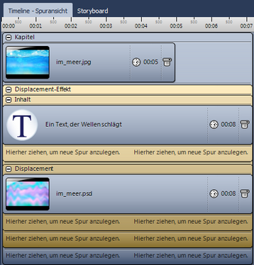 Gefüllter Displacement-Effekt