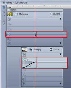 Timeline mit Keyframes