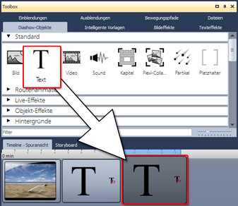 Mehrere Texte zu einem Bild in der Timeline