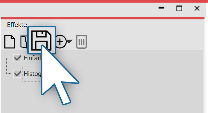 Effekt speichern