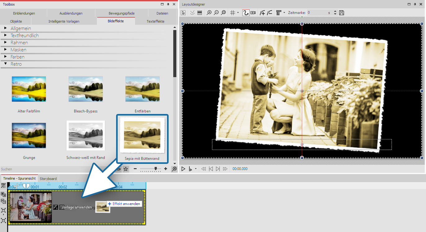 Hinzufügen von Bildeffekten