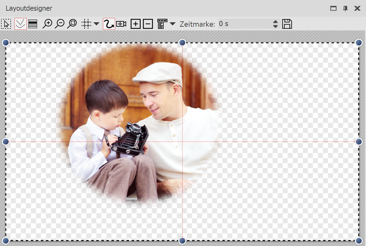 Gelber Rahmen des Effektes ist angeklickt