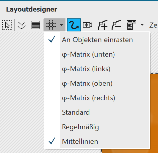 Optionen für Raster