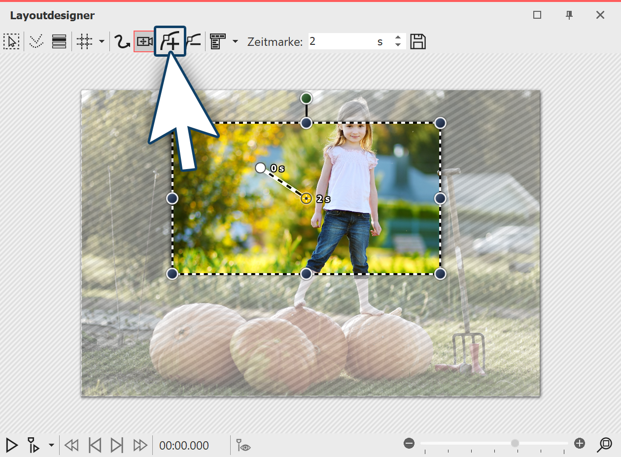 Bewegungsmarke einfügen