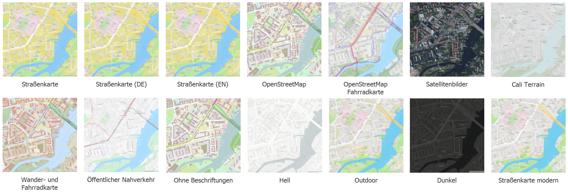 Kartenstile in Stages