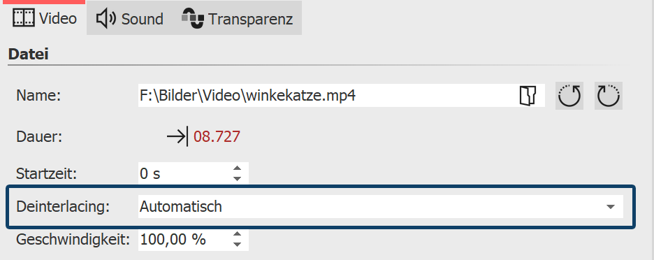 Deinterlacing für Videos