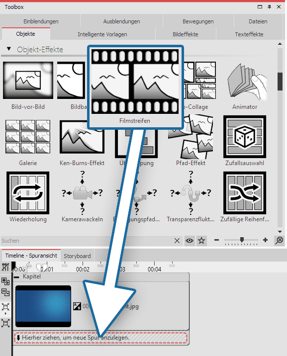 Filmstreifen-Effekt einfügen