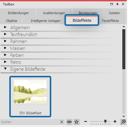 Bildeffekt in der Toolbox