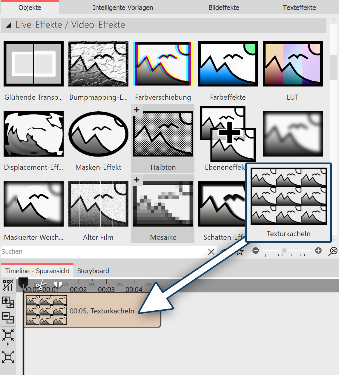 Texturkacheln einfügen