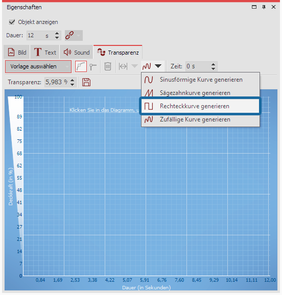 Rechteck-Kurve generieren