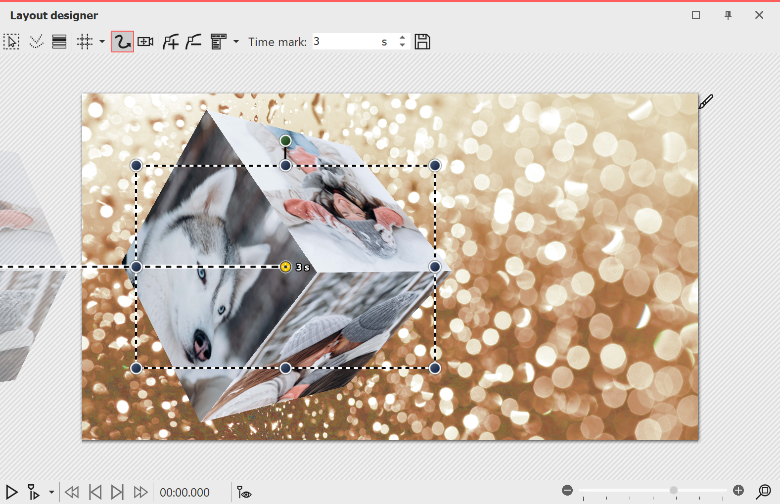 Effect 3D cube in Layout designer