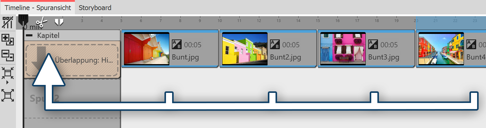 Dragging all images into the effect Dragging all images into the effect
