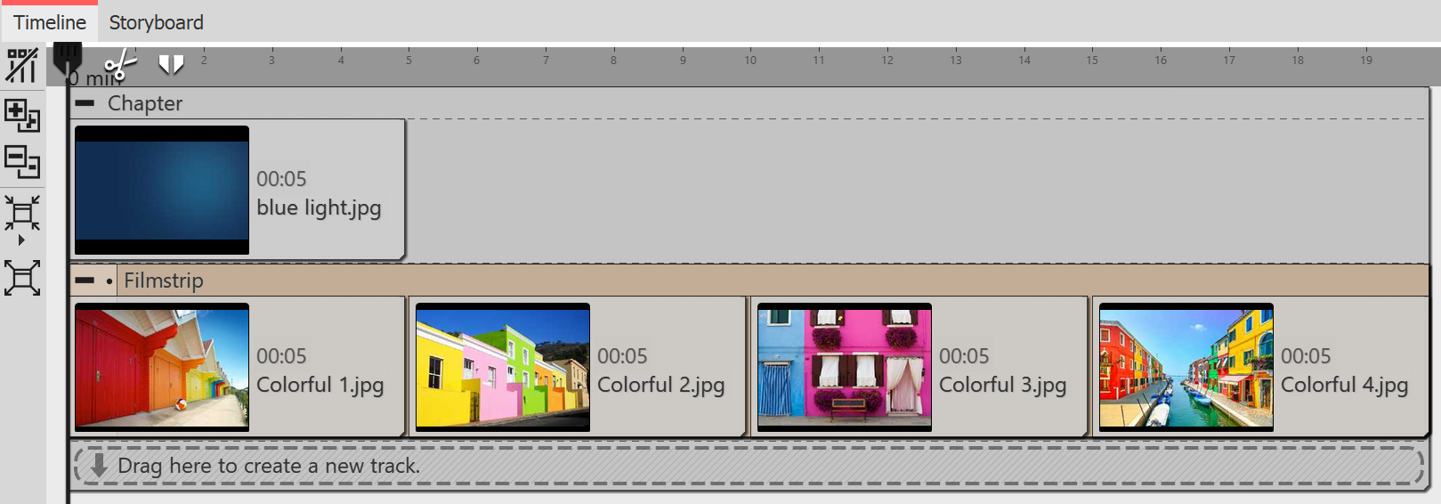 Fill Filmstrip with images