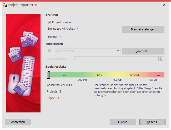 Video-DVD mit Menü brennen