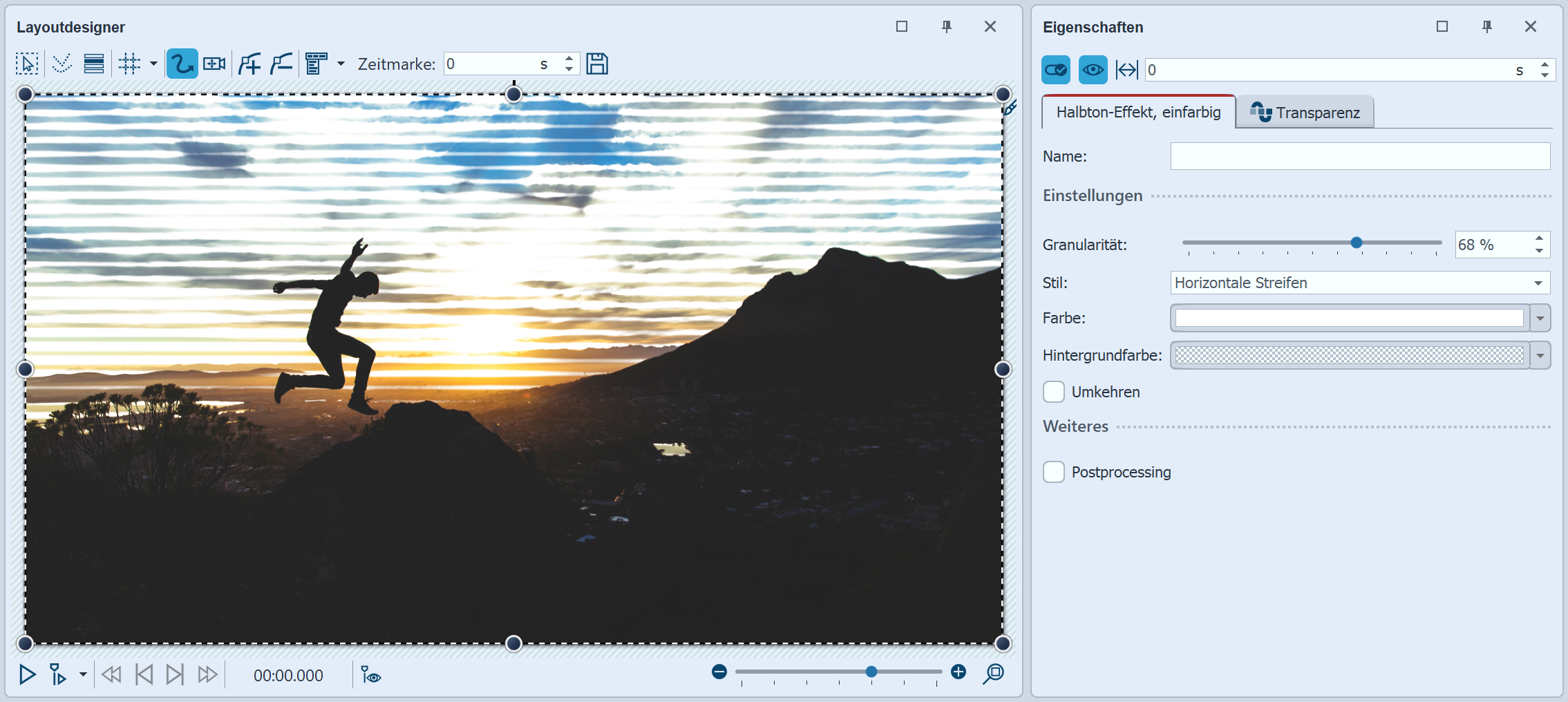 Bild bearbeiten mit den Halbton-Effekt (einfarbig)