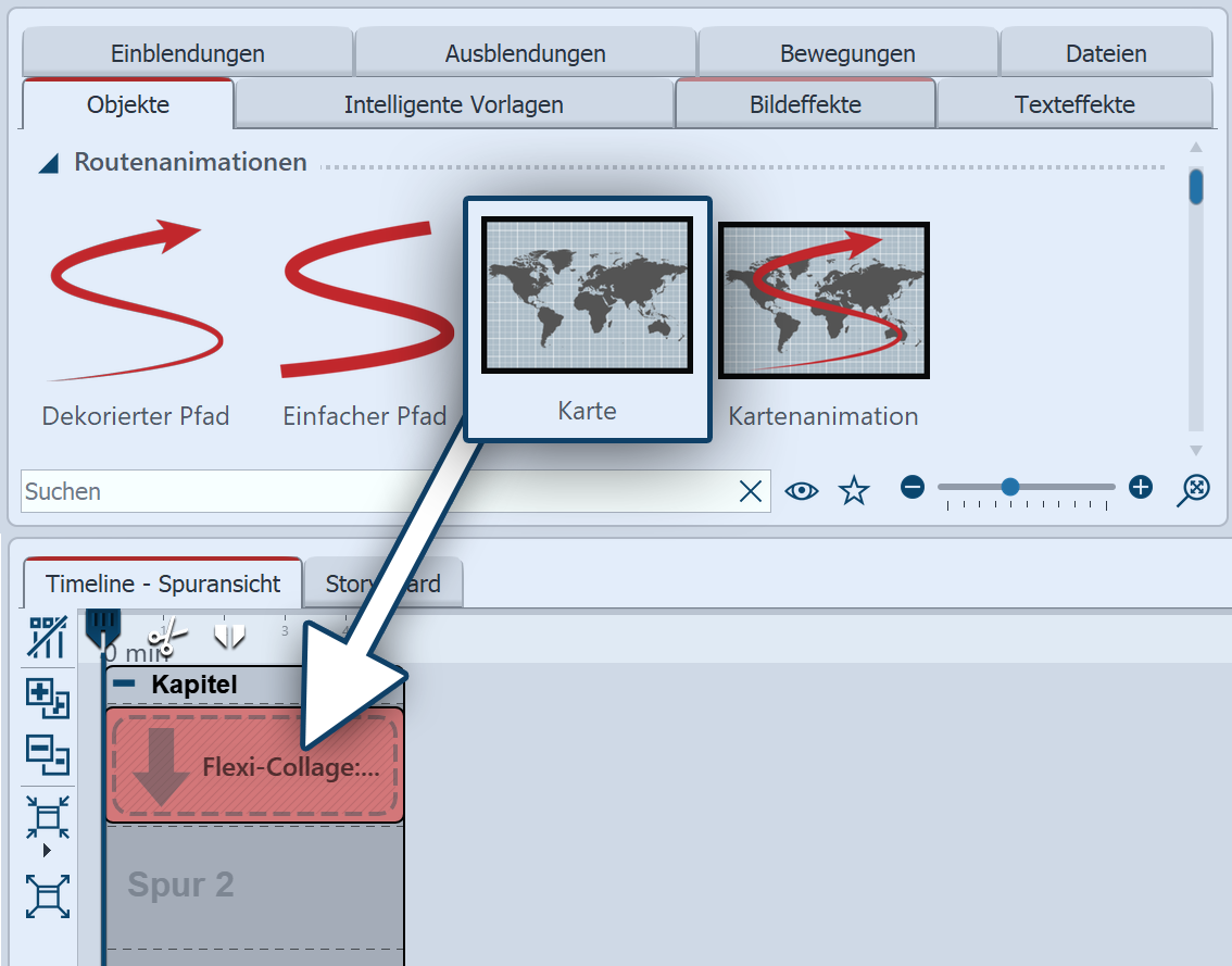 Karte in Flexi-Collage ziehen